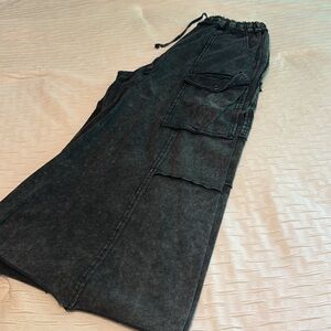 Black Cargo Jogger Pants